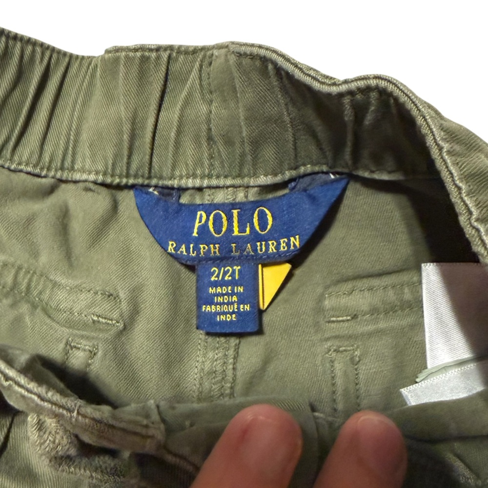 Polo Ralph Lauren Boys Olive Green Drawstring Shorts Size 2T - Picture 2 of 5